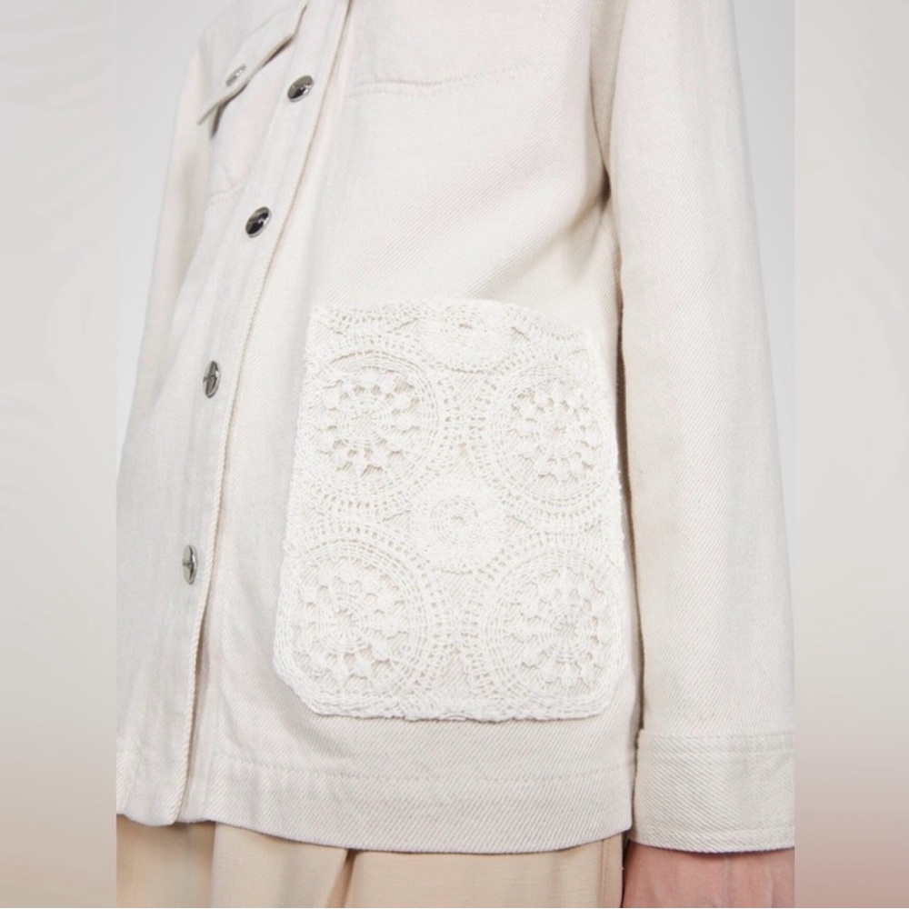 Rodebjer Shacket W/ Crocheted Pocket - Picture 10 of 10